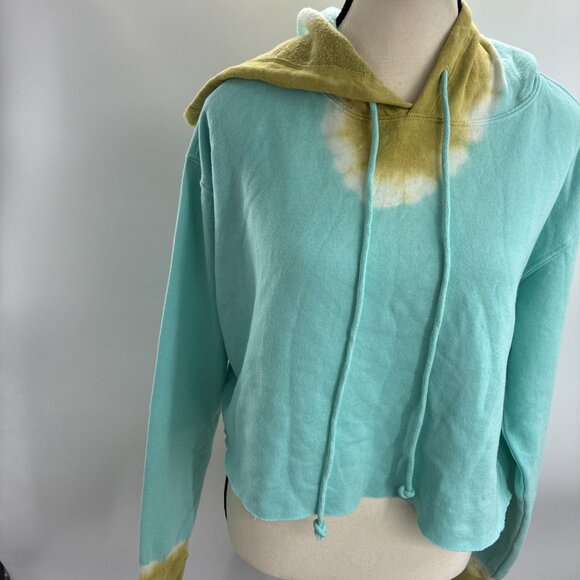 Wild Fable Womens M Tie Dye Hoodie Sweatshirt Cropped Long Sleeve Pullover - Picture 2 of 6